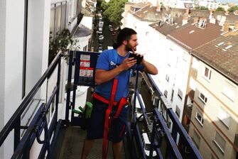Fassadenreinigung durch die Firma GLASKLAR Gebäudereinigung