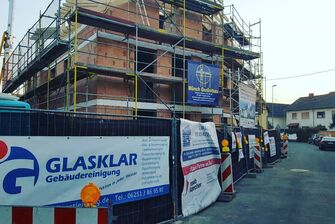 Baureinigung durch die Firma GLASKLAR Gebäudereinigung